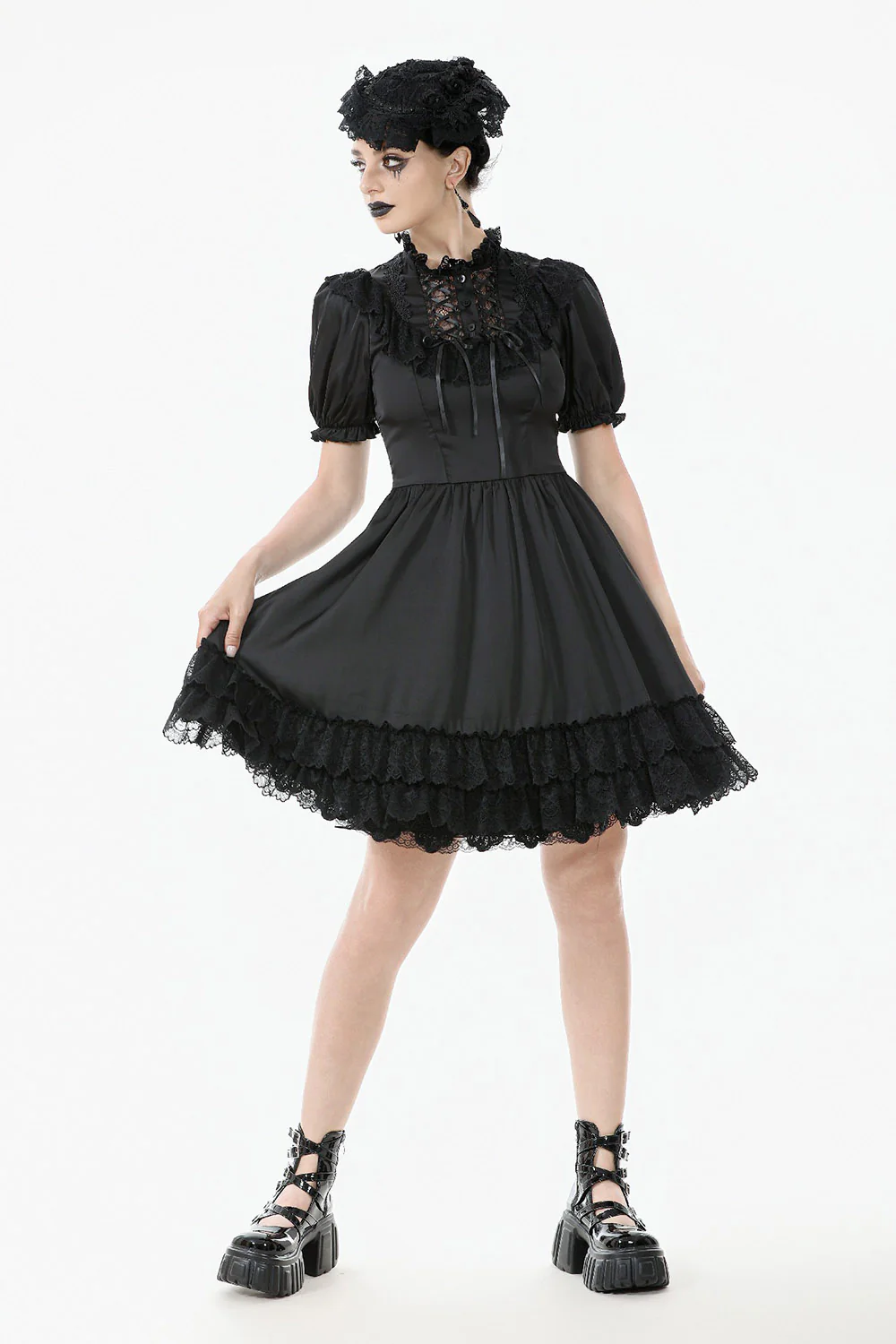 Wonderland Tea Party Puff Sleeve Dress - Image 2